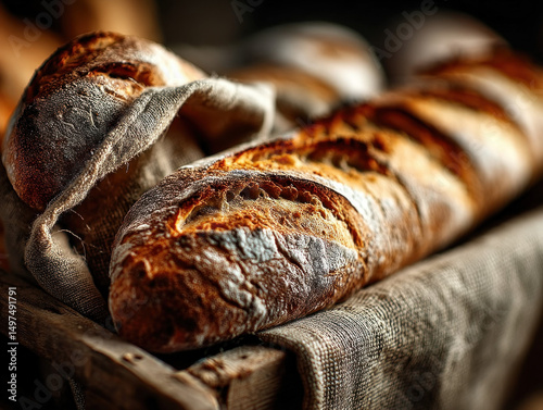 A traditional French baguet...
