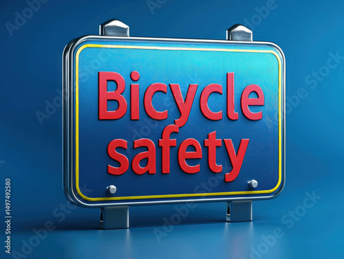 Bicycle safety 3d text