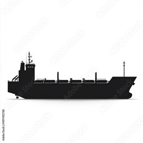container ship silhouette ,...