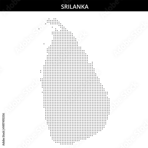 Sri Lanka's shape outline