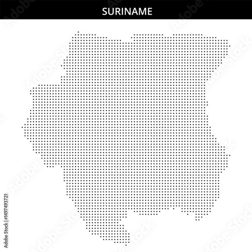 Suriname geography map outline
