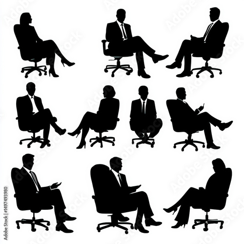 people sitting silhouette ,...