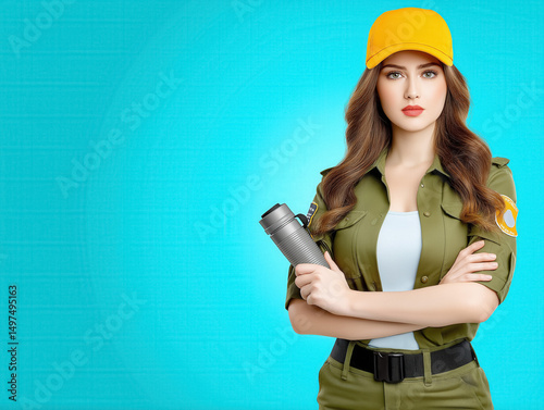 Woman as a security guard, ...