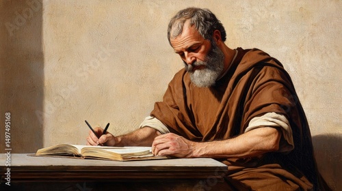The Apostle Paul Composing Letters in Prison