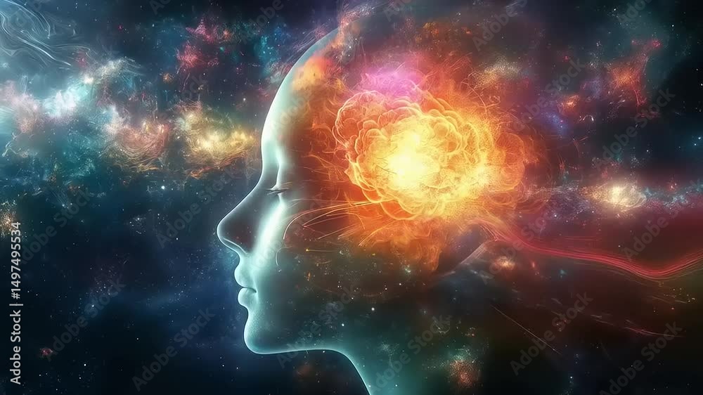 Cosmic Mind: Visualization of Inner Universe and Creative Thinking Flow