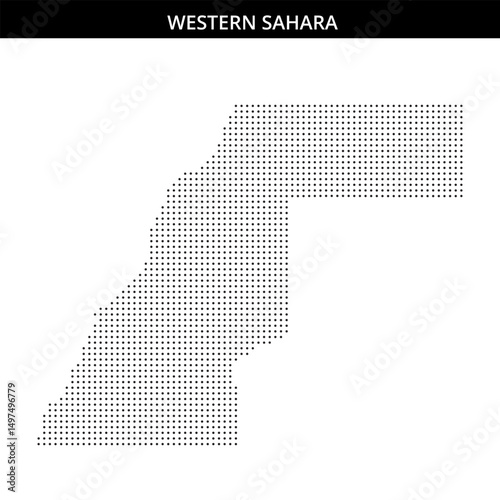 Map outline of Western Sahara region