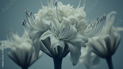 Elegant White Flowers Close-Up Macro Photography of Exquisite Blooms