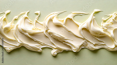 Creamy White Frosting Swirls A Delicious Textural Background
