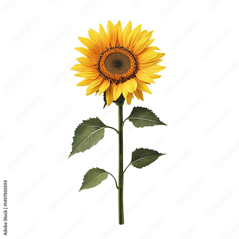 Fototapeta premium Vibrant sunflower against black backdrop