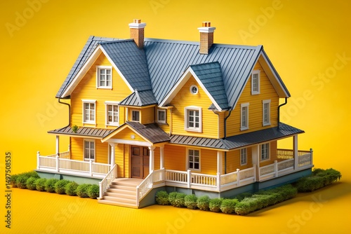 Real estate visuals with yellow background country homes composition for agent listings property marketing brochure content flyers banners promotional material olgamcs backgrounds ads business art
