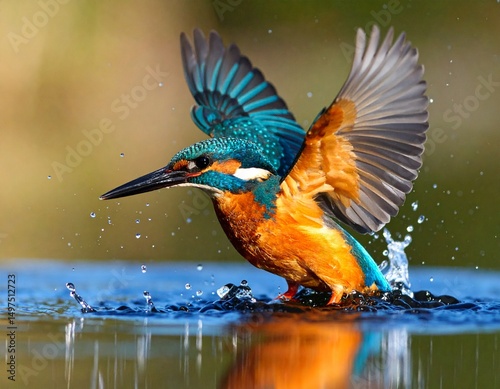 kingfisher in flight