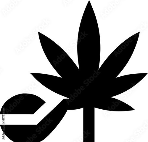 Marijuana icon vector flat design photo