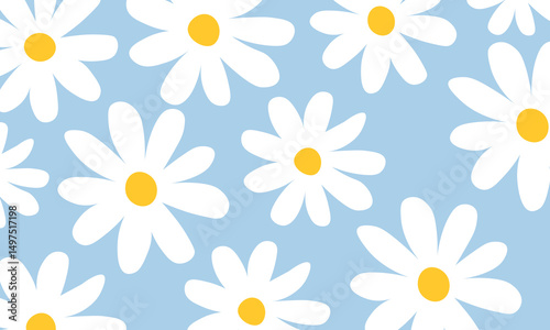 seamless camomile pattern