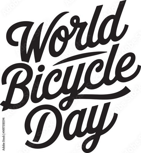 world bicycle day typography