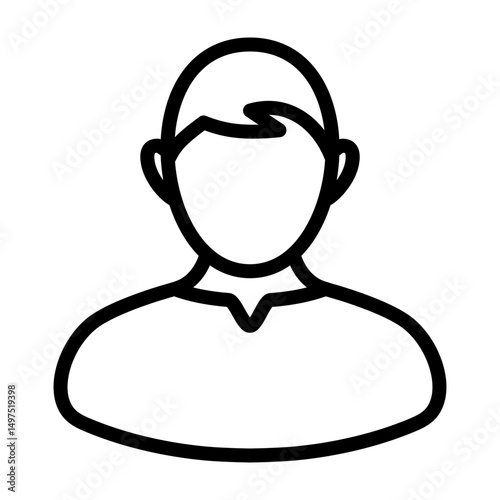 Person Vector Line Icon Design