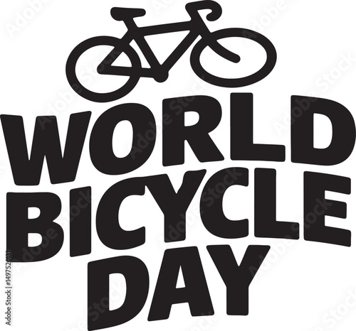 world bicycle day typography