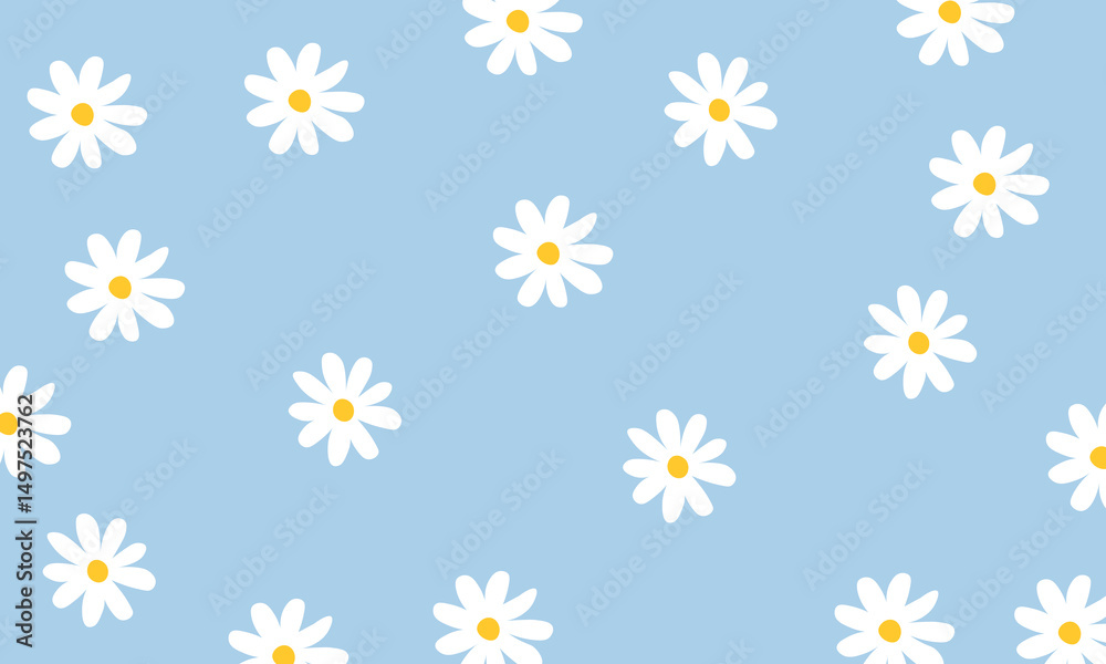 seamless camomile pattern seamless camomile pattern