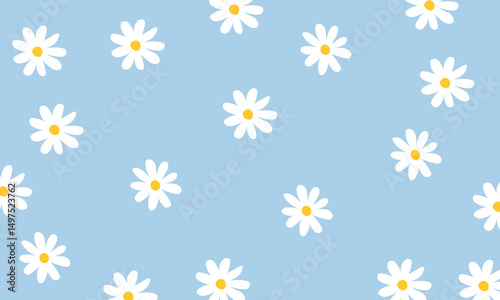 seamless camomile  pattern