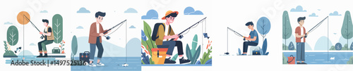 a young man is fishing