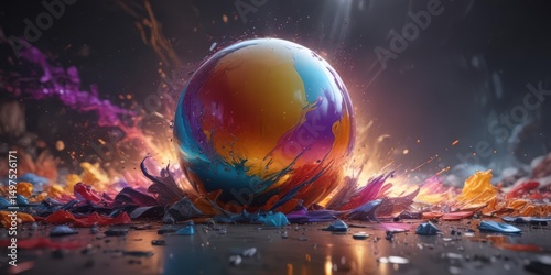 A dazzling array of colors expands rapidly, breathtaking detail ,  saturated,  spectacle