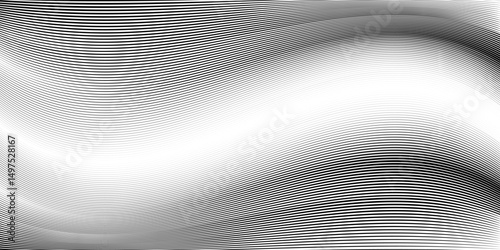 Thin line halftone gradient texture. Fading vertical stripe gradation background. Repeating wide pattern backdrop. Black parallel lines wallpaper for overlay, print, cover, banner, poster.