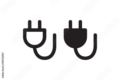 Two plug outlines in black on white background.