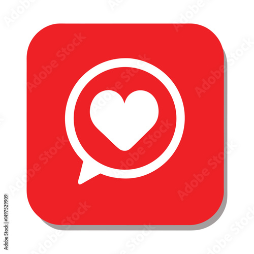 Minimal Love Messaging Vector Symbol.