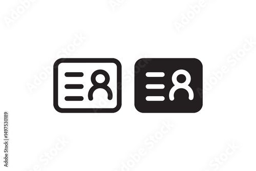 Icon of identification cards with user profile symbols.