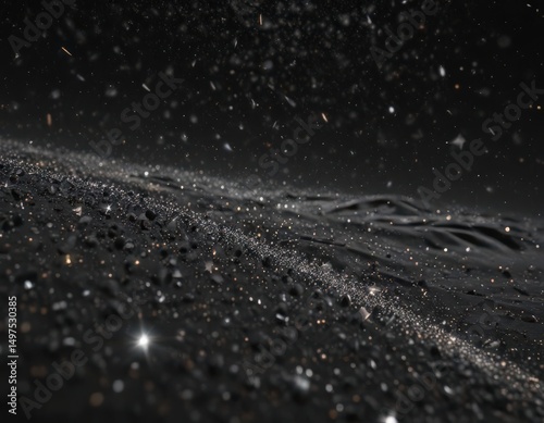 Diamond dust scattered across infinite black velvet  Brilliant stars gleam intensely  , constellation, night, light