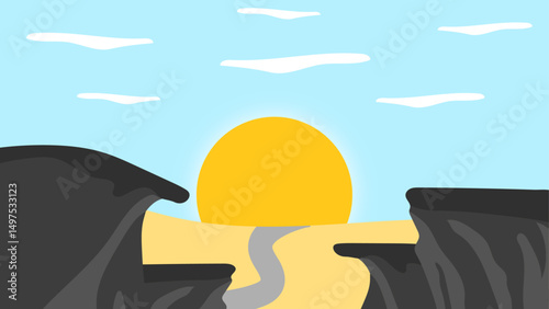 Canyon grand vector illustration