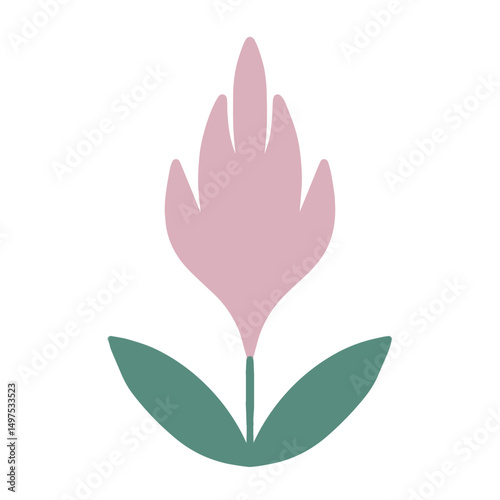 A single flower. Digital illustration. Design of covers, postcards, invitations, things