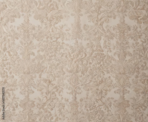 Subtle baroque damask, intricate lace-like texture in neutral tones  A sophisticated background , neutral, intricate, sophisticated