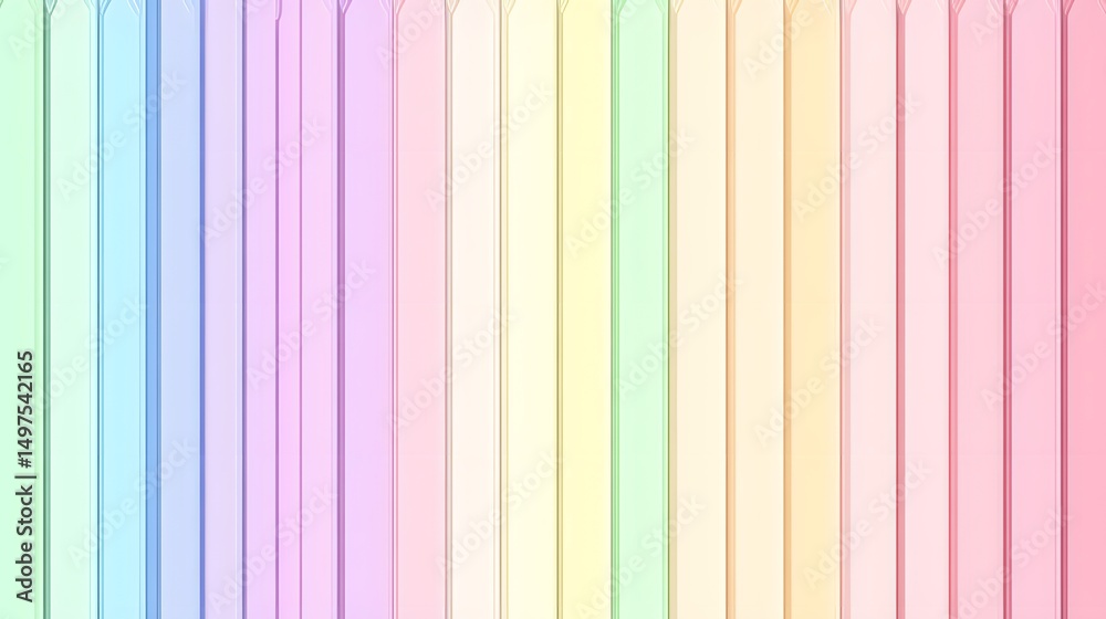 Obraz premium Pastel Rainbow Stripes Vertical Lines Abstract Background Texture
