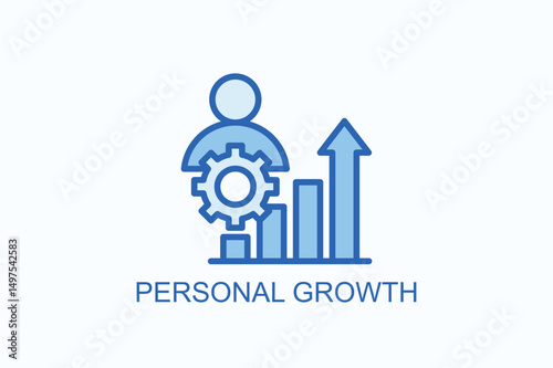 Personal Growth Icon Or Logo Isolated Vector Illustration
