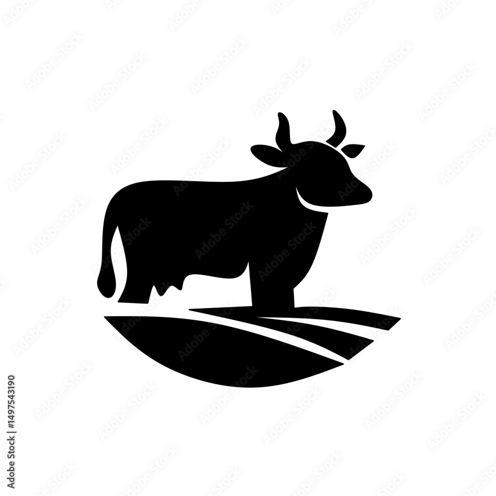 Obraz premium cow icon vector illustration