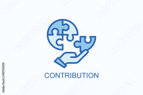 Contribution Icon Or Logo Isolated Vector Illustration