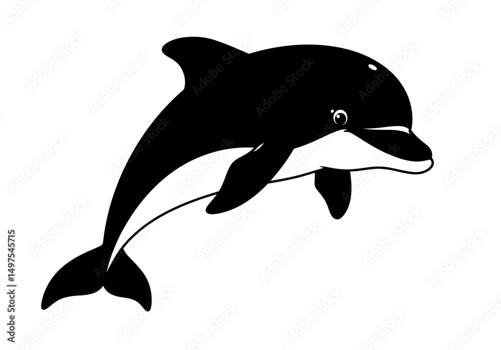 Naklejka premium Stylized Black Animal Silhouettes with Expressive Features on White Background – Vector Art Set