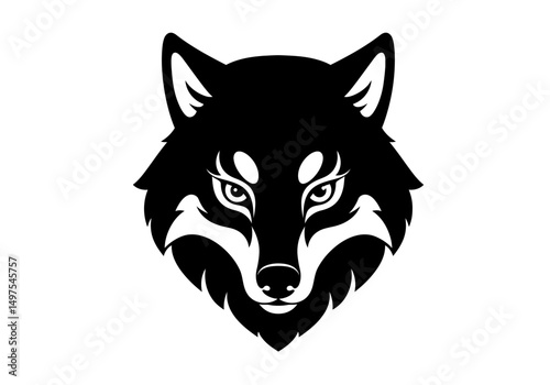 Stylized Black Animal Silhouettes with Expressive Features on White Background – Vector Art Set