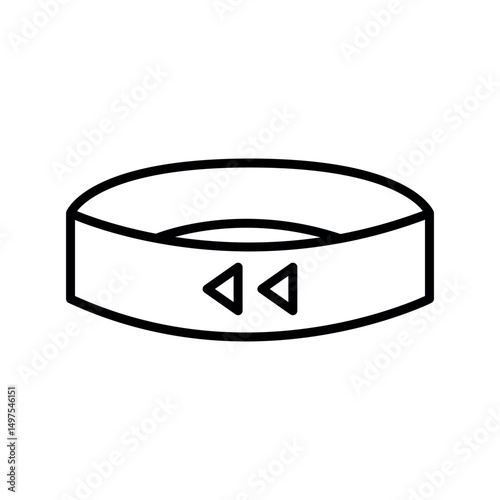 resistance bands black line icon for digital and print projects.