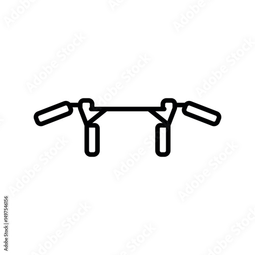 pull up bar black line icon for digital and print projects.
