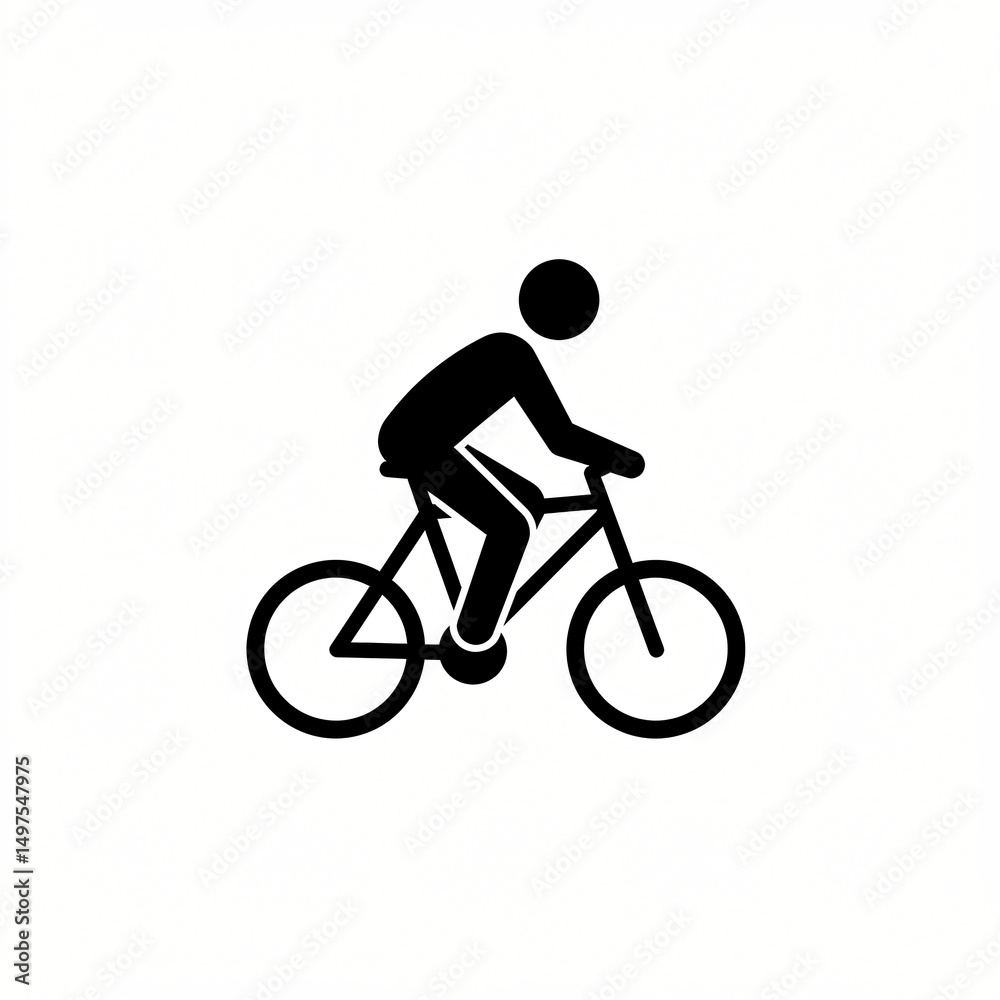 Fototapeta premium silhouette of a cyclist