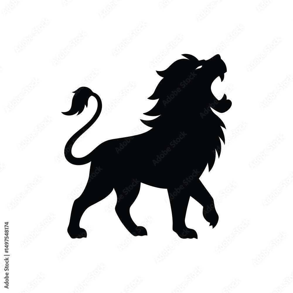 Obraz premium lion vector silhouette