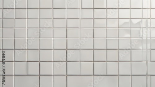 Clean White Subway Tile Wall Background Texture