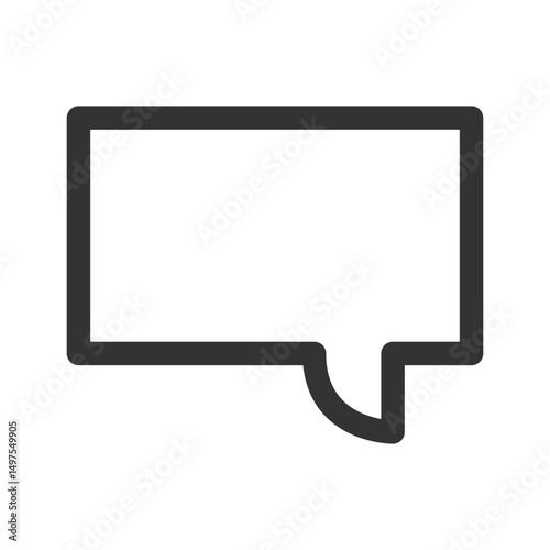 Text cloud communication line vector icon