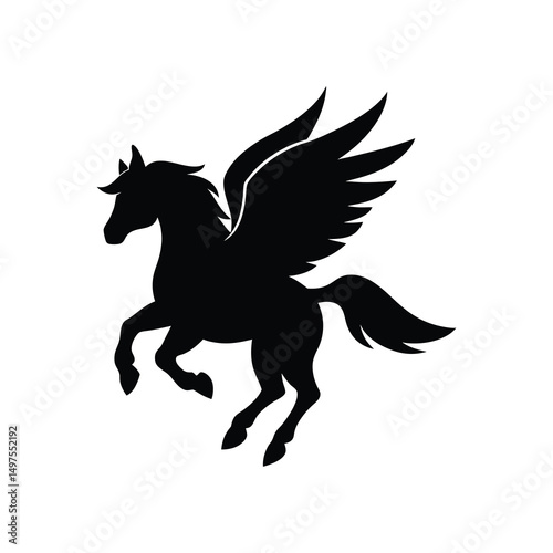 black horse vector illustration