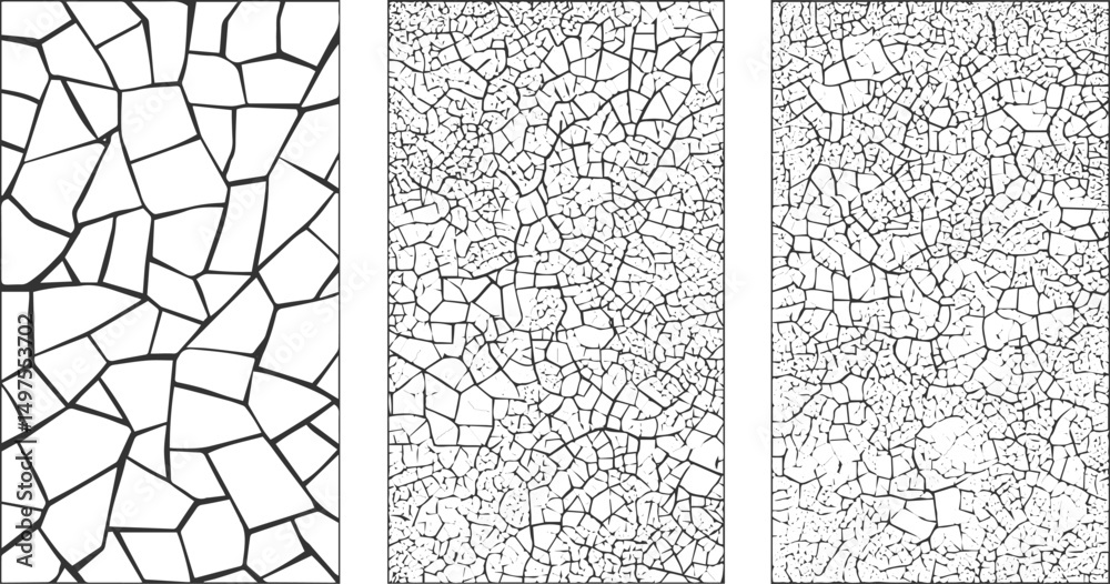 Grunge of set texture. Sketch abstract to Create Distressed Effect. Overlay Distress, old, cracked texture, dry land crack texture for overlay, cracked texture grunge background,