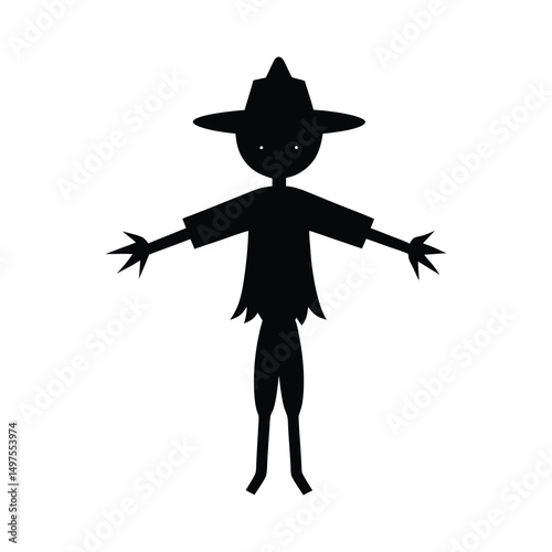 halloween witch with a broom