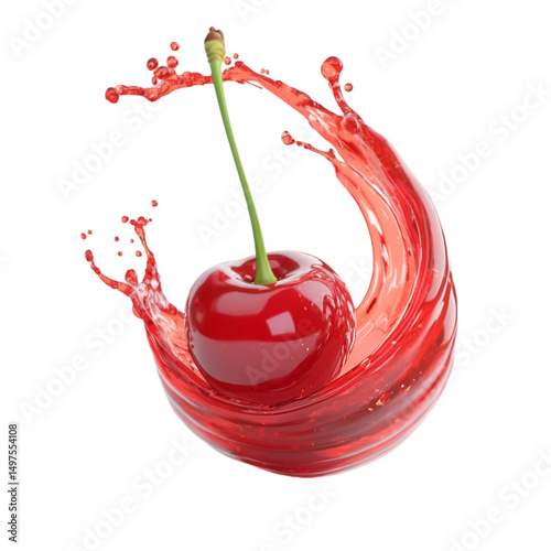 Red Juice Splash on Transparent Background – Premium PSD

