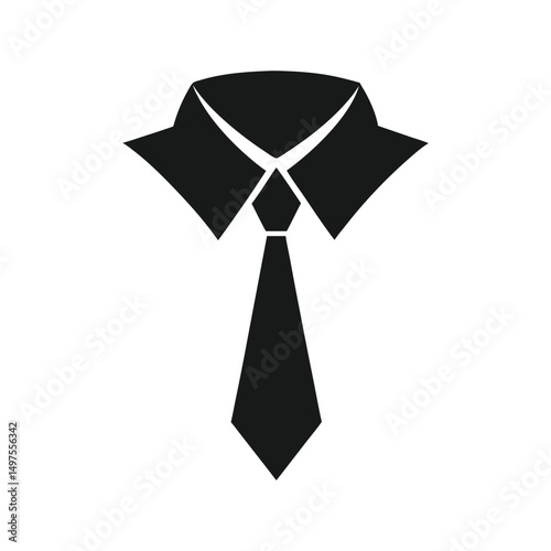 black tie isolated on white