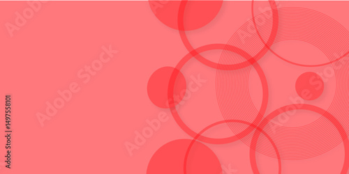 Abstract pink circle background vector illustration.Pink monochromatic art deco vector seamless pattern. Geometric elements pattern.geometric background ideal for presentations, digital designs ETC.